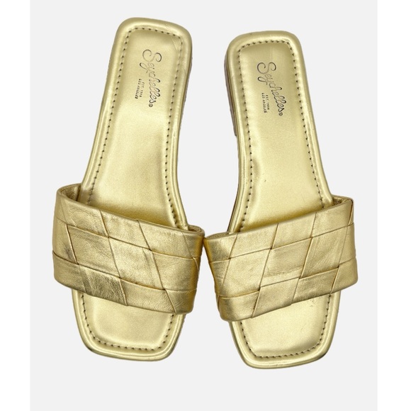 Seychelles Shoes - Seychelles‎ Gold Metallic Portland Slide Leather Sandals